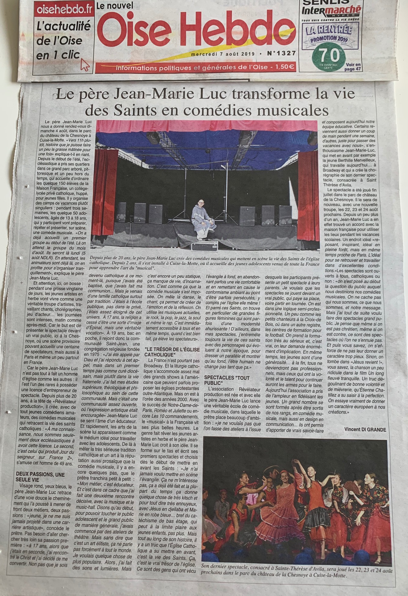 Frère-de-Saint-Jean-article-Jean-Marie-Luc-Oise Frères, de, Saint-Jean, st-Jean, communauté, comunauté, communaute, St, Jean, Jan, Congrégation, saint-Jean, Petits, Gris, moines, moine, religieux, comédie, musicale, oise, hebdo, marie, luc, camp, chesnoye, revue, presse, sainte, therese, avila, revelateur,