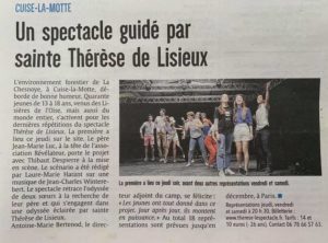 Article comédie musicale Thérèse de Lisieux